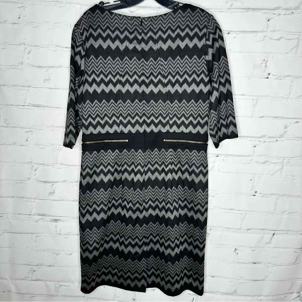 Emma &‎ Michele size 12 gray and black dress